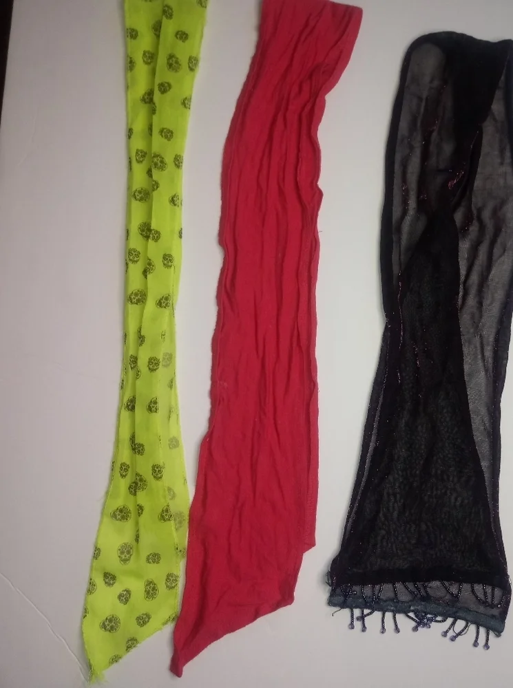 Set of 3 children's fabric waist tie belts